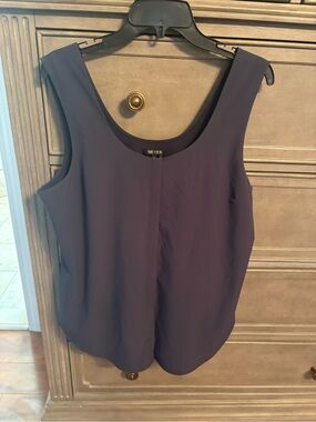 NIC+ZOE Navy Scoop Neck Sleeveless Tank